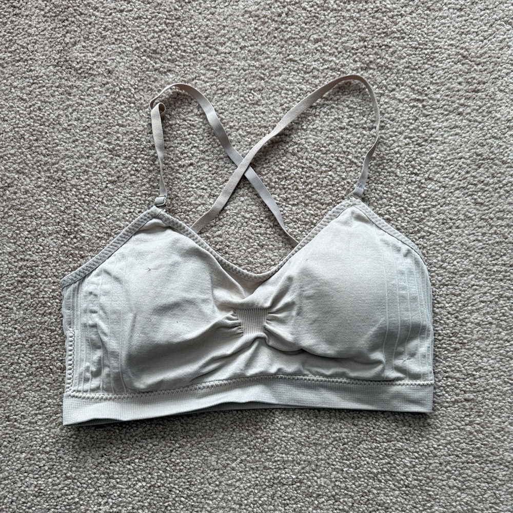 Coobie Cream Cross-Back Bralette OS